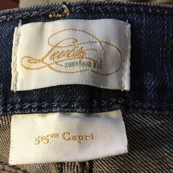 LEVI 5 pocket CAPRI jeans, Sz 10, blue, Peddle Pushers, ..includes belt, NWOT - Picture 4 of 8